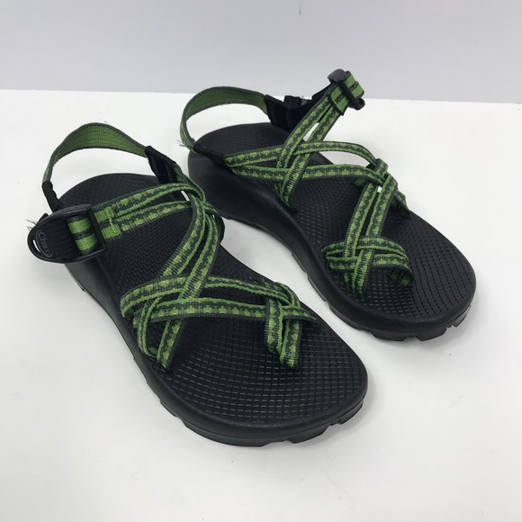 green chaco sandals